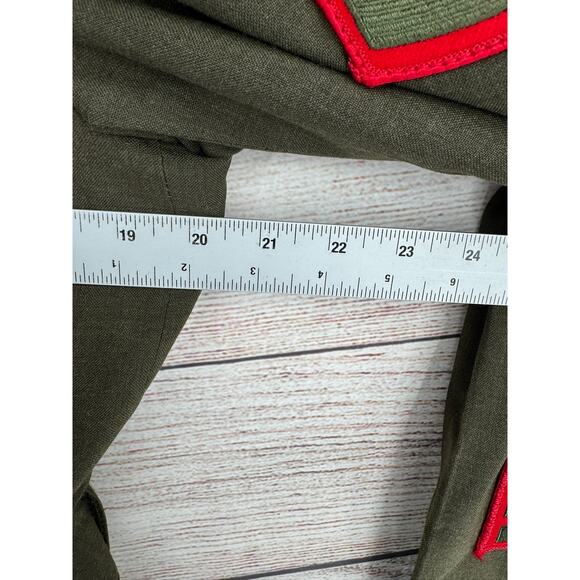 Vintage 70s USMC Marine Corps Alpha Uniform Dress Jacket Mens 44 Xtra Long Green - Picture 11 of 12